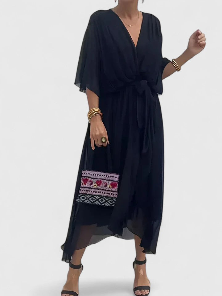 Simple V Neck Summer Dress