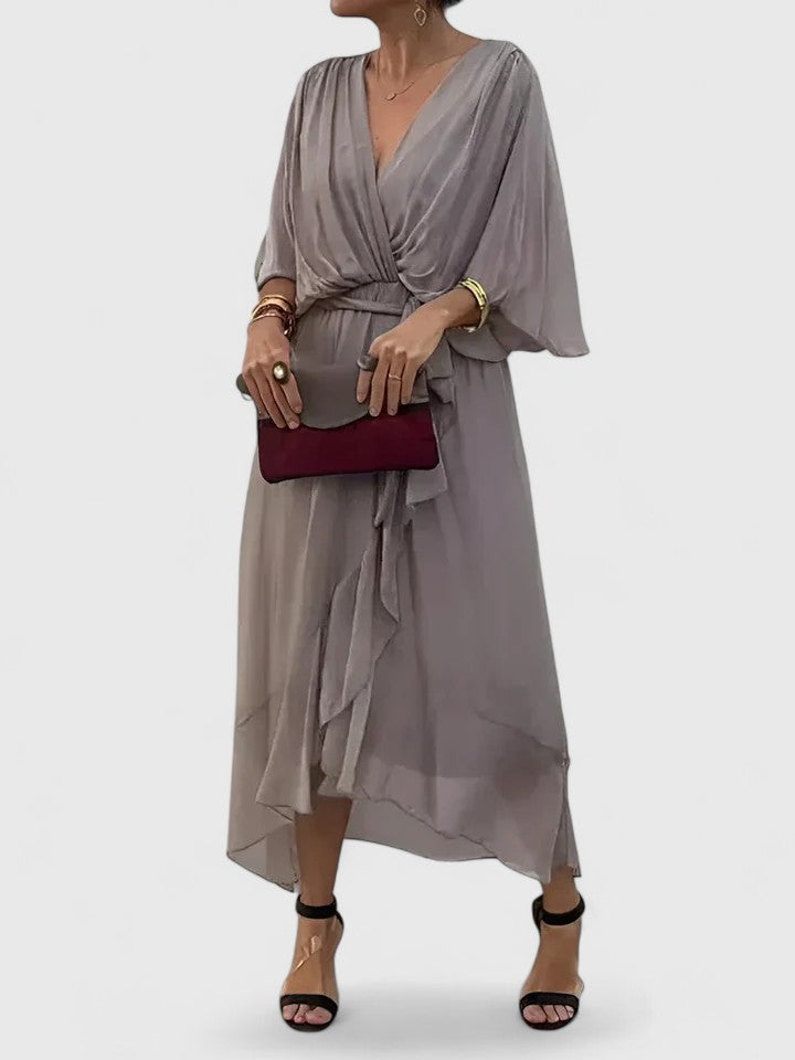 Simple V Neck Summer Dress