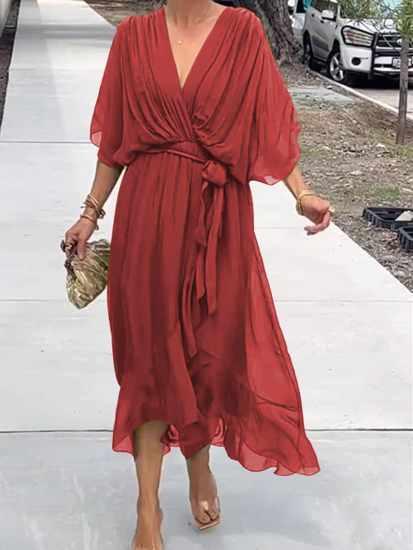 Classic Scoop Neck Evening Dress