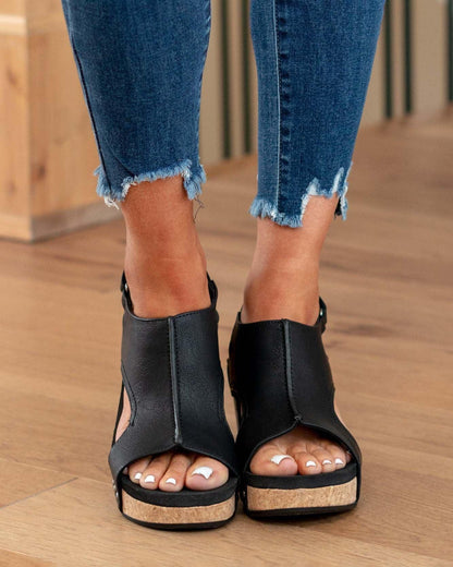 Clearance Vegan Summer Wedge Sandals
