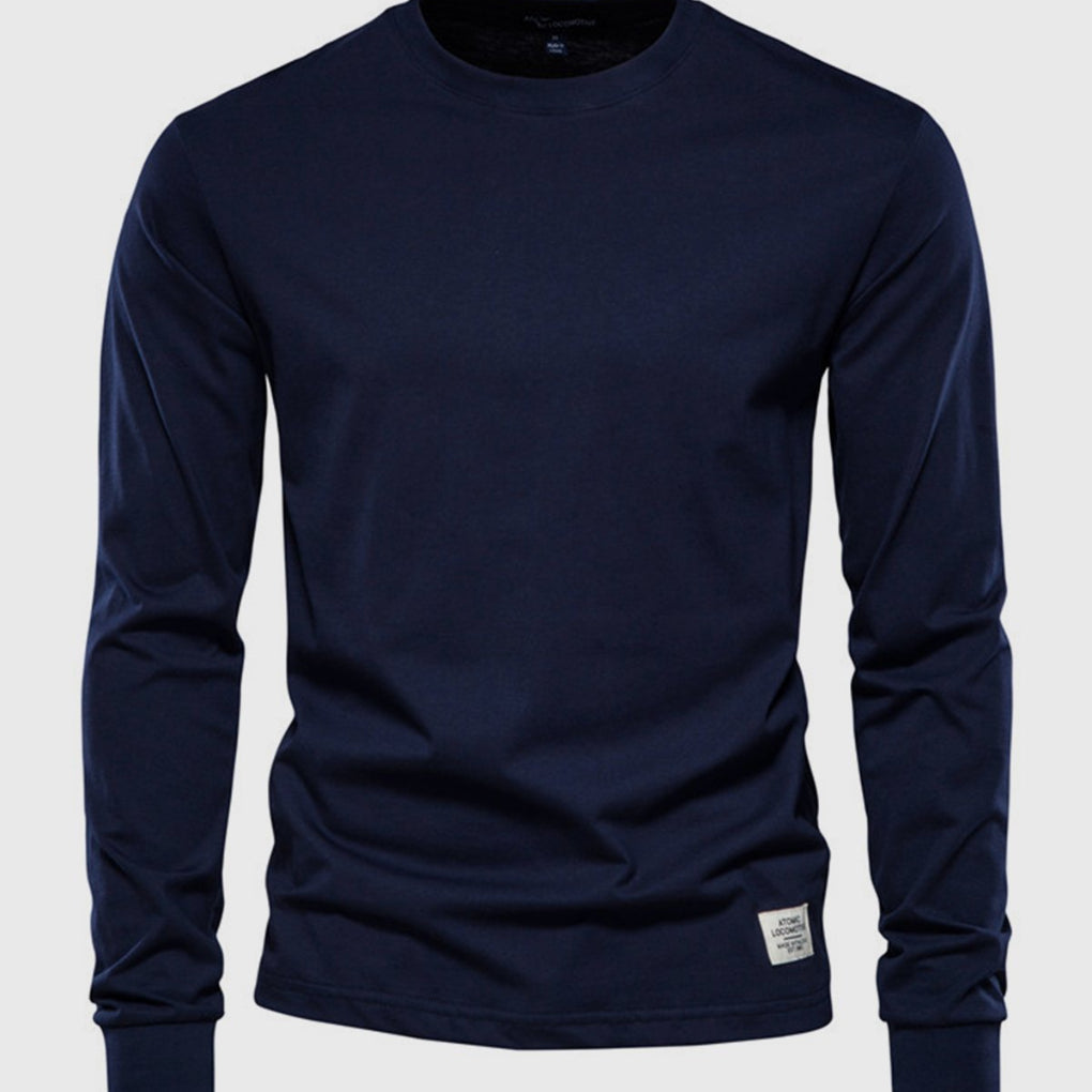 Classic Casual Crew Neck Cotton Shirt