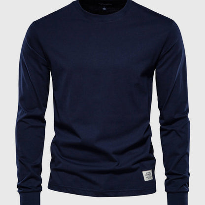 Classic Casual Crew Neck Cotton Shirt