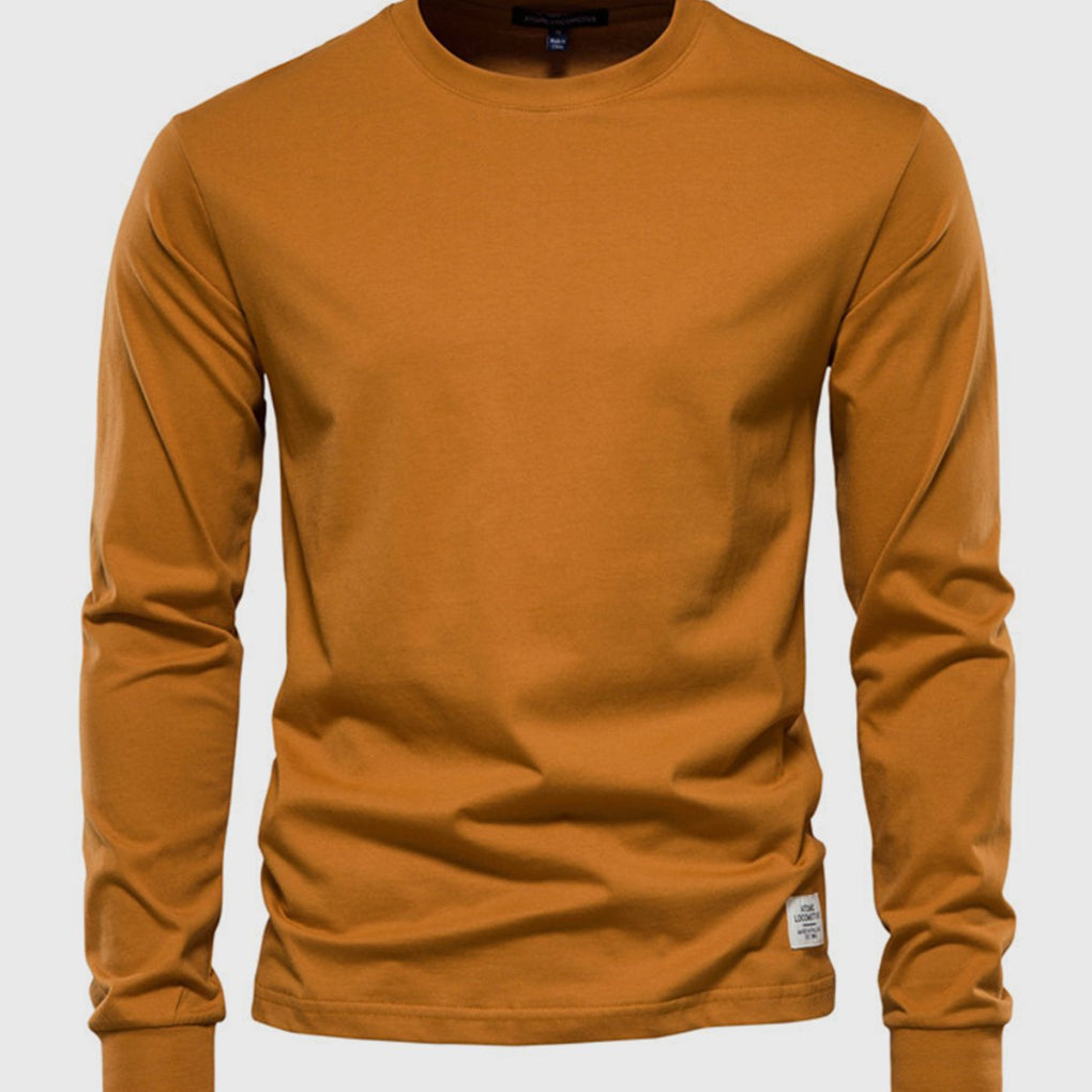 Classic Casual Crew Neck Cotton Shirt