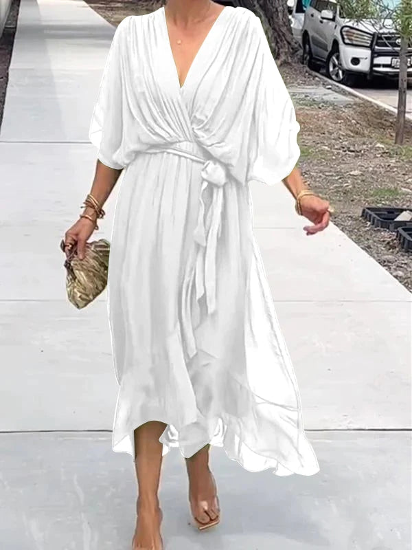 Classic Scoop Neck Dress - Olytrend