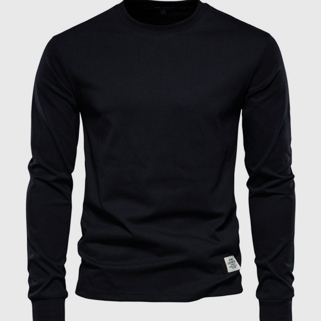 Classic Casual Crew Neck Cotton Shirt