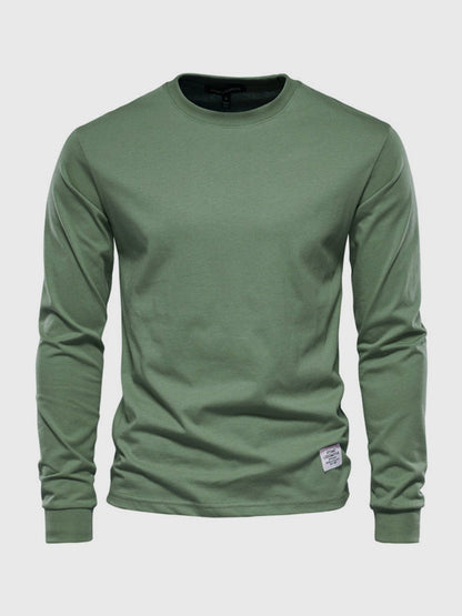 Classic Casual Crew Neck Cotton Shirt