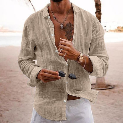 Relaxed Fit Men's Linen Summer Shirt