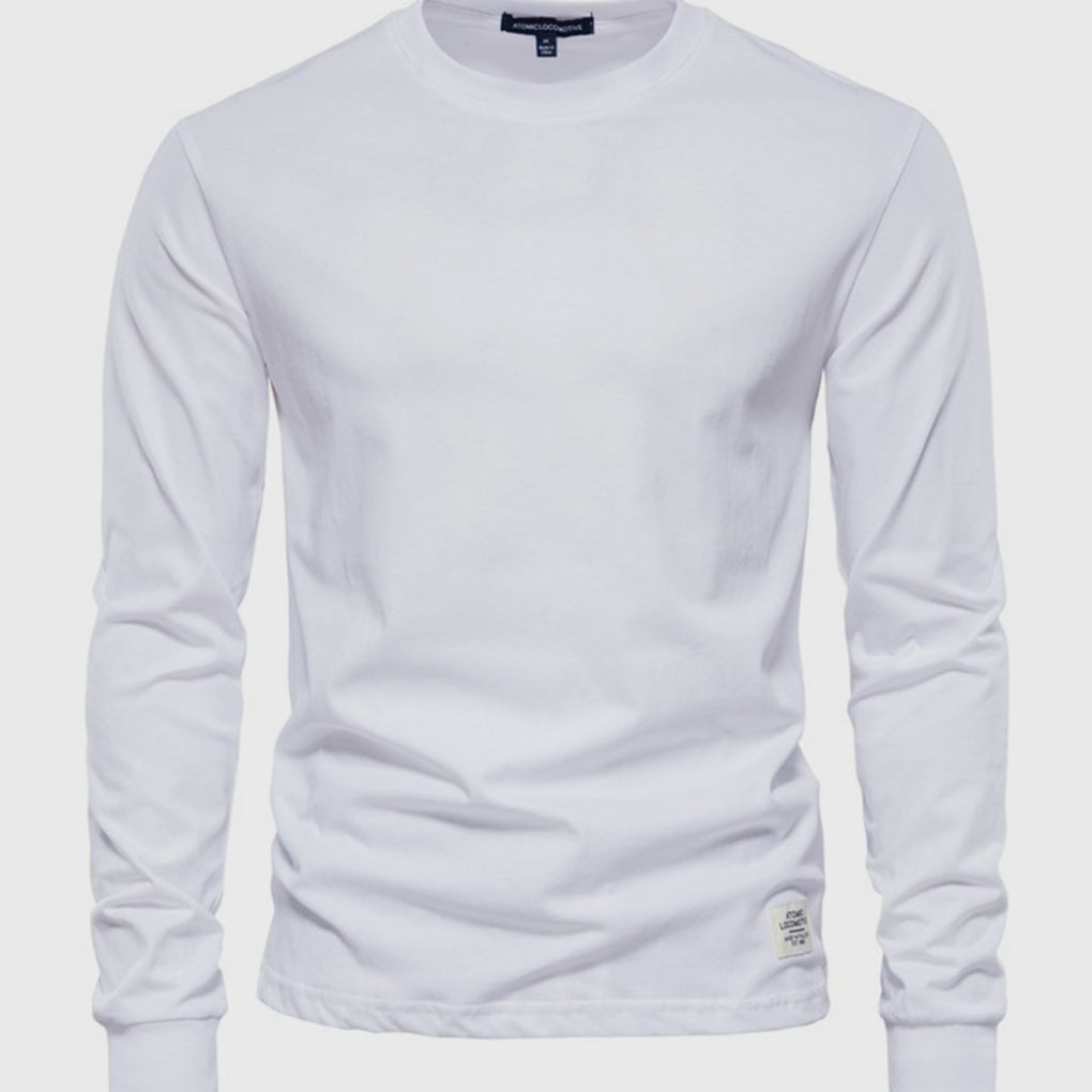 Classic Casual Crew Neck Cotton Shirt