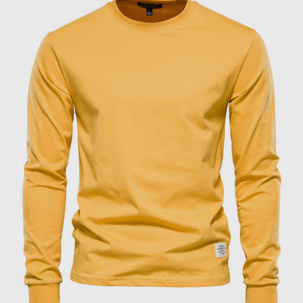 Classic Casual Crew Neck Cotton Shirt