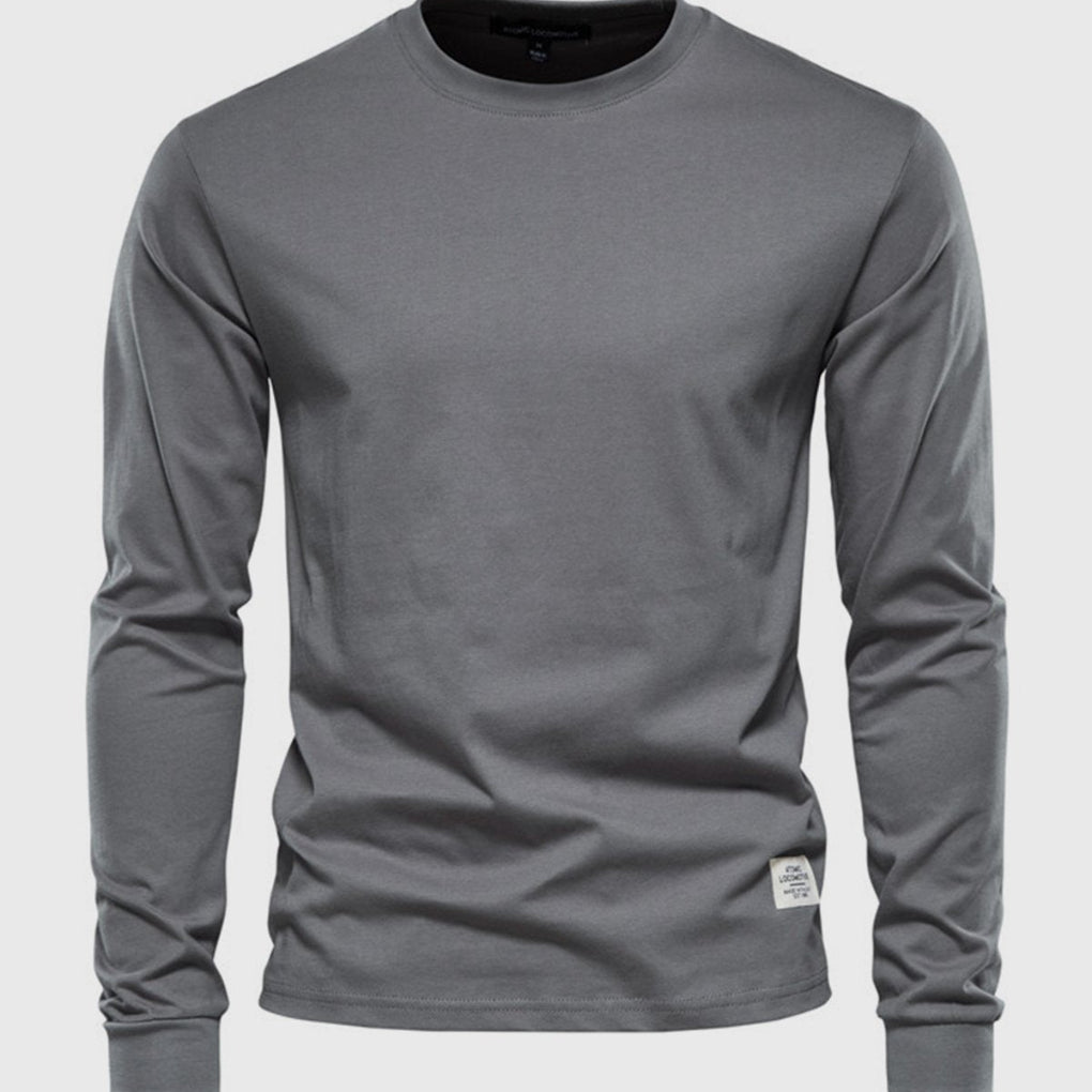 Classic Casual Crew Neck Cotton Shirt