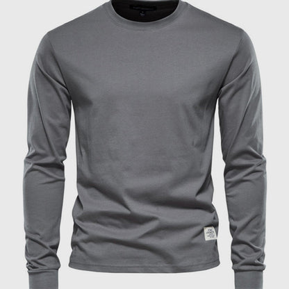Classic Casual Crew Neck Cotton Shirt