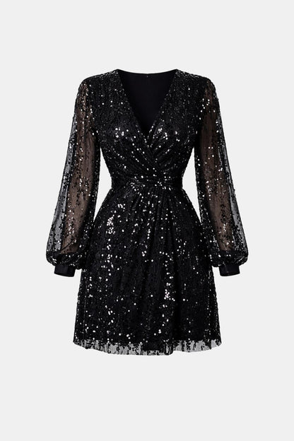 Image of Judie | Women's Sequin Long Sleeve Mini Dress