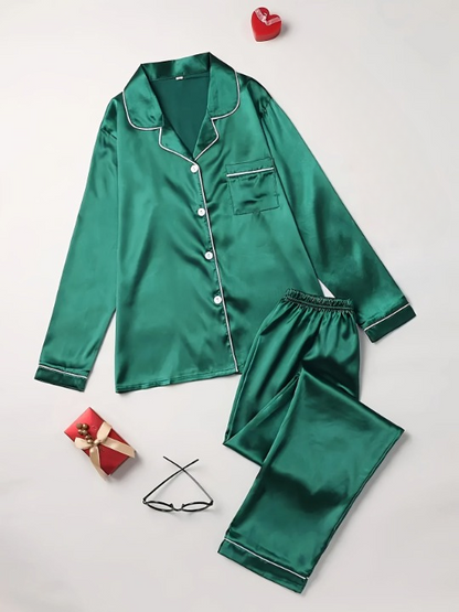 Image of Judy | Women's Long Sleeve Button-Down Pajama Set
