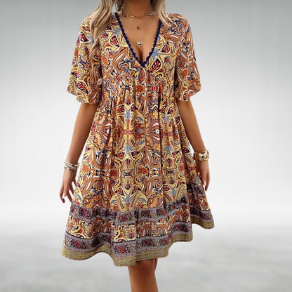 Image of Julia | Women's V-Neck Mini Dress