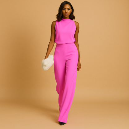 Flattering Wide Leg Women's Jumpsuit