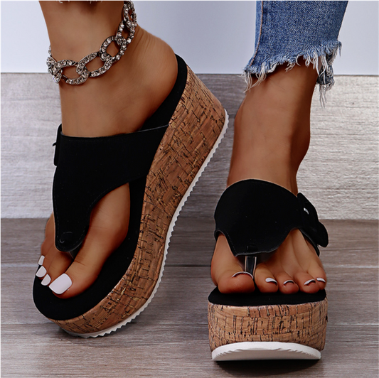 Comfortable High Heel Thong Sandals for Women - Nocini