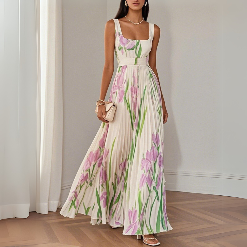 Chic Sleeveless Flowy Summer Dress - Olytrend