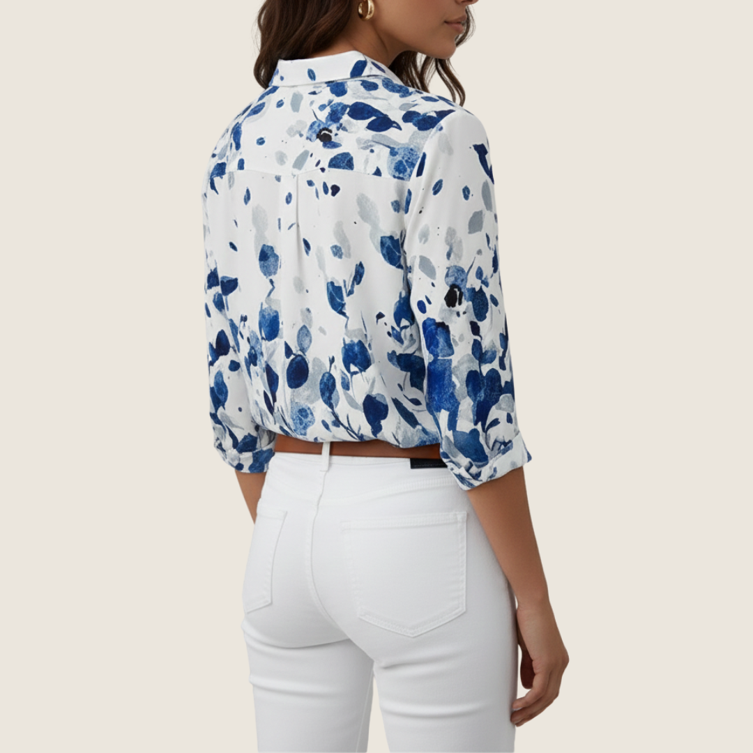 Image of Katelyn | Women's Button-Down Floral Blouse