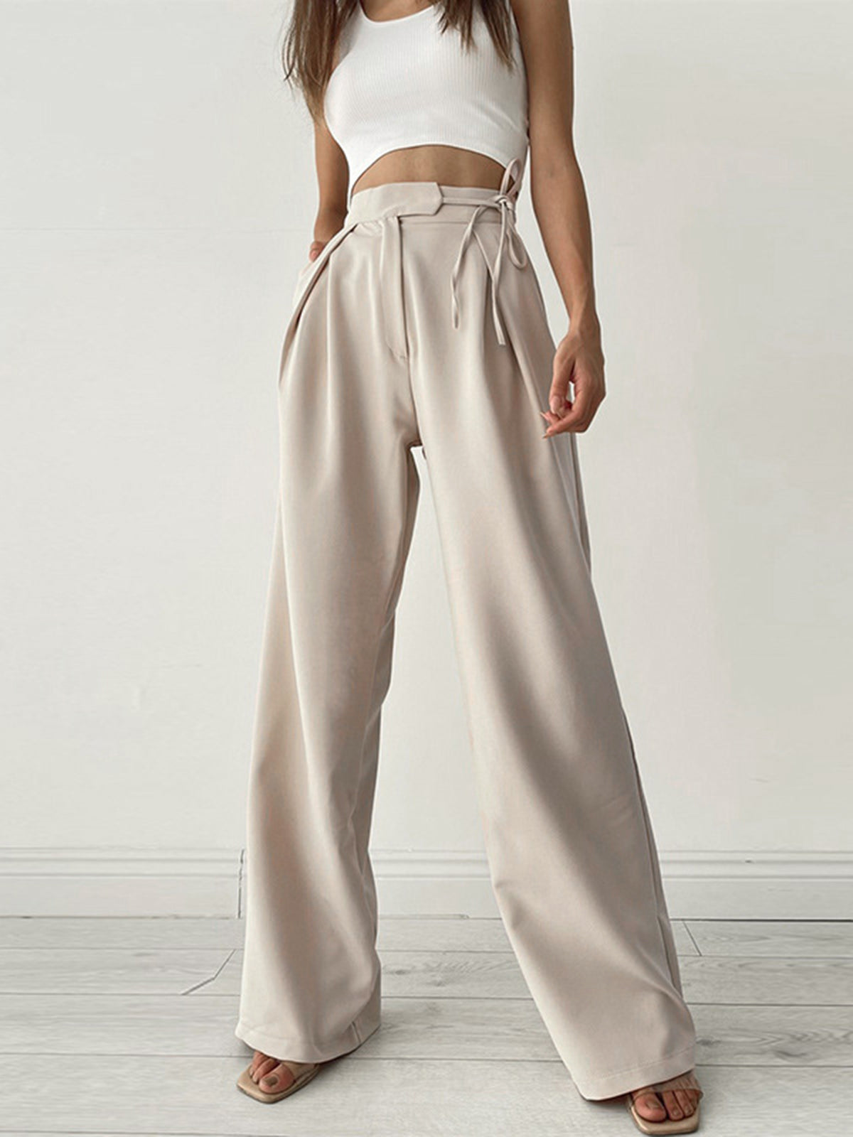 Katherine | Women's Comfortable High Waist Wide Leg Pants - Olytrend