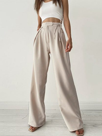 Katherine | Women's Comfortable High Waist Wide Leg Pants - Olytrend