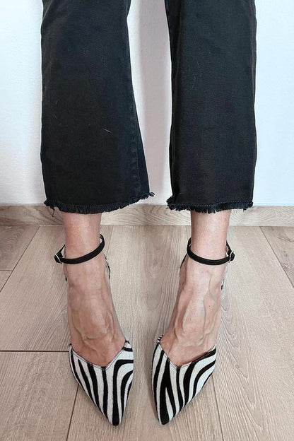 Image of Katherine | Women's Pointed Toe Block Heel Ankle Strap Heels