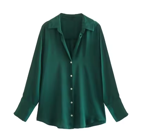 Classic Ladies Button Front Shirt - Olytrend