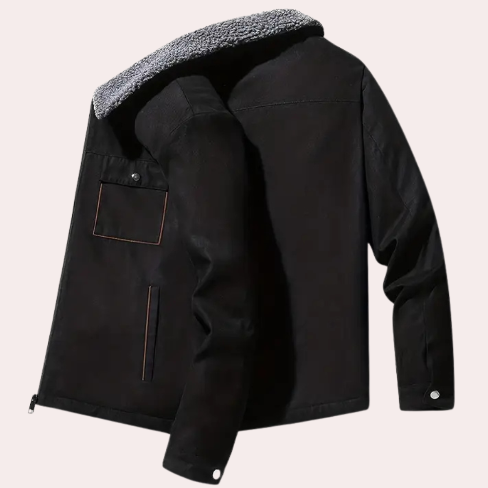 Kebell - Warm Lined Winter Jacket for Men-Gray-S-Nora Luxe