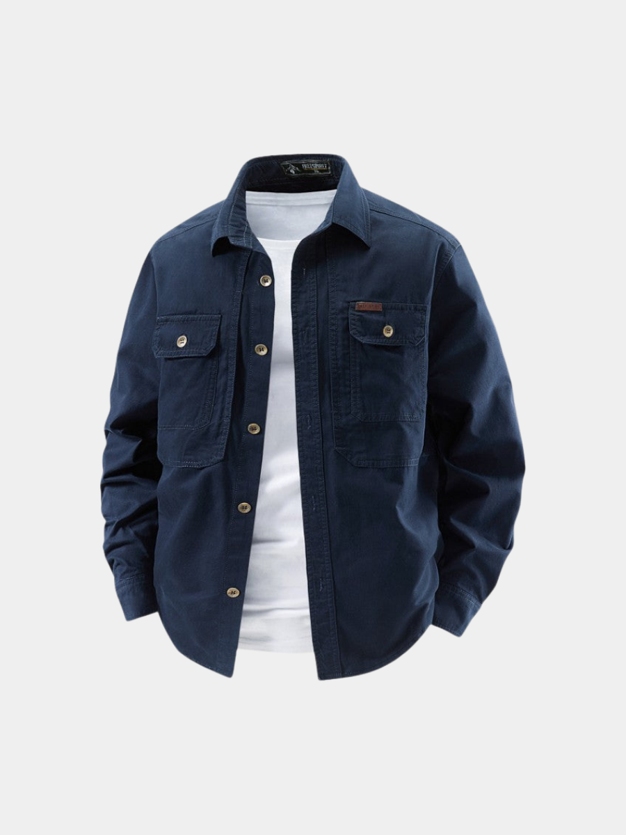 Relaxed Fit Men's Casual Work Shirt - Olytrend