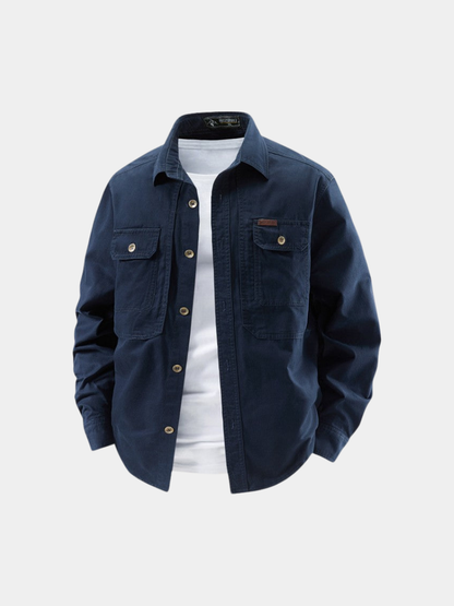 Relaxed Fit Men's Casual Work Shirt - Olytrend
