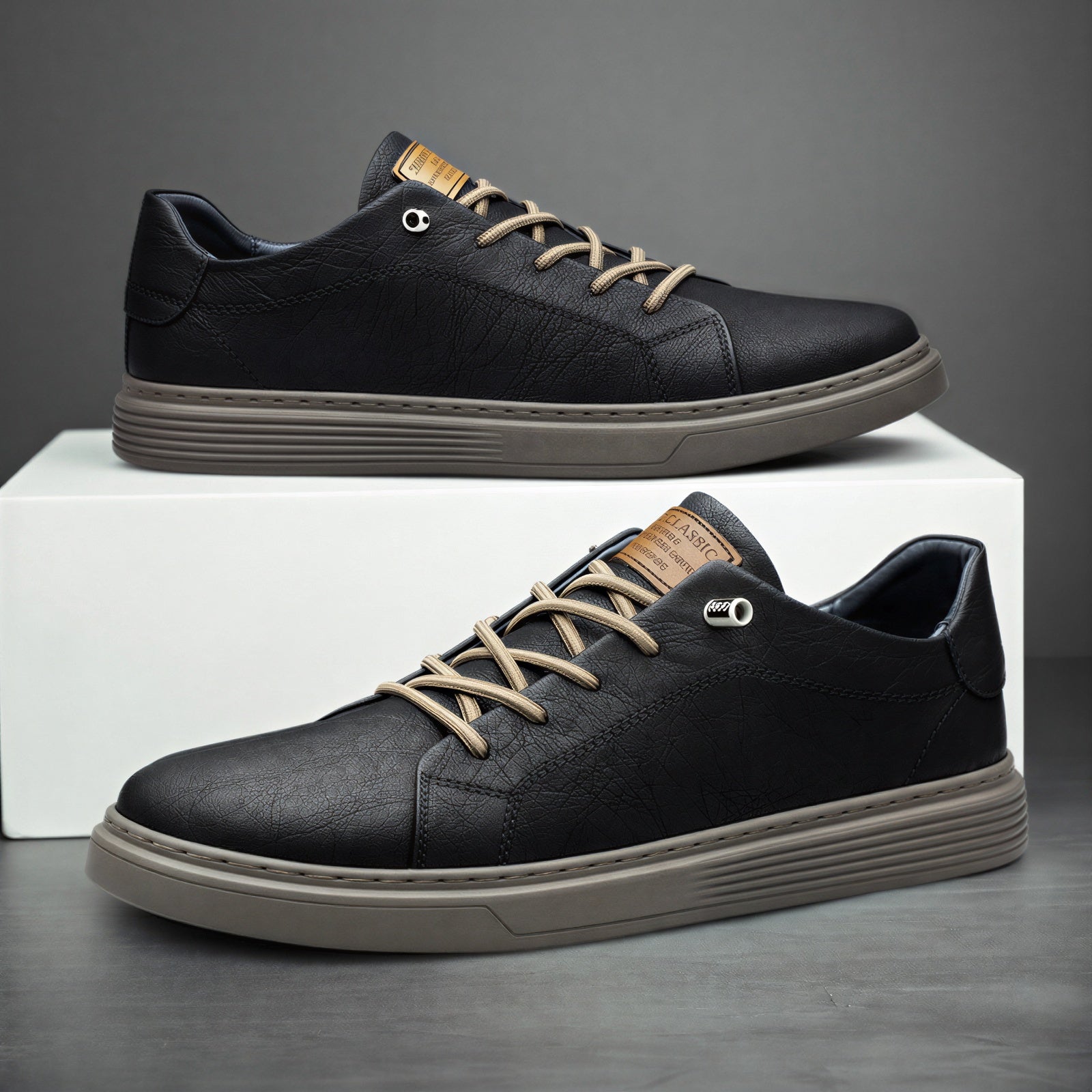 Comfortable Mens Lace Up Sports Shoes - Olytrend