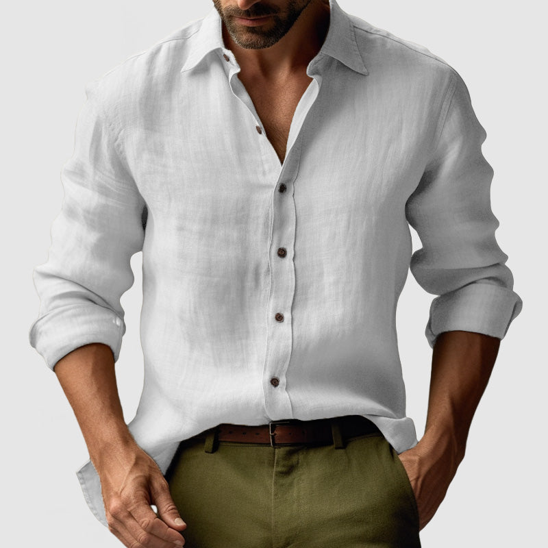 Image of Kelvin | Men's Long Sleeve Button-Down Casual Shirt