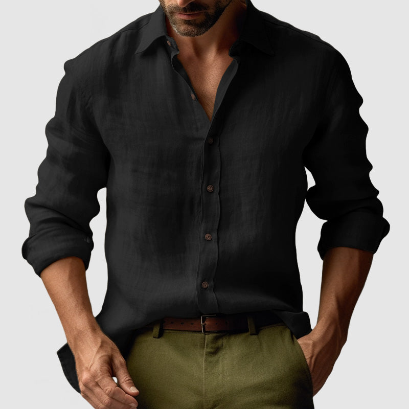 Image of Kelvin | Men's Long Sleeve Button-Down Casual Shirt