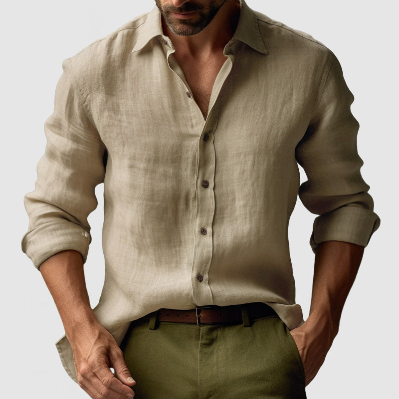 Image of Kelvin | Men's Long Sleeve Button-Down Casual Shirt