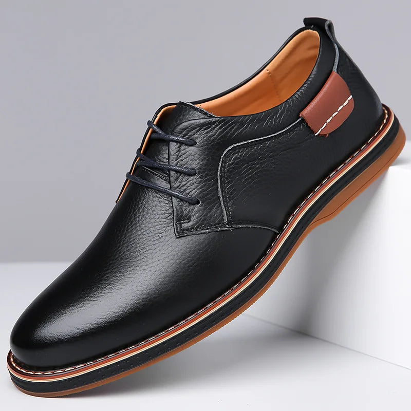 Classic Mens Leather Tie Shoes - Olytrend