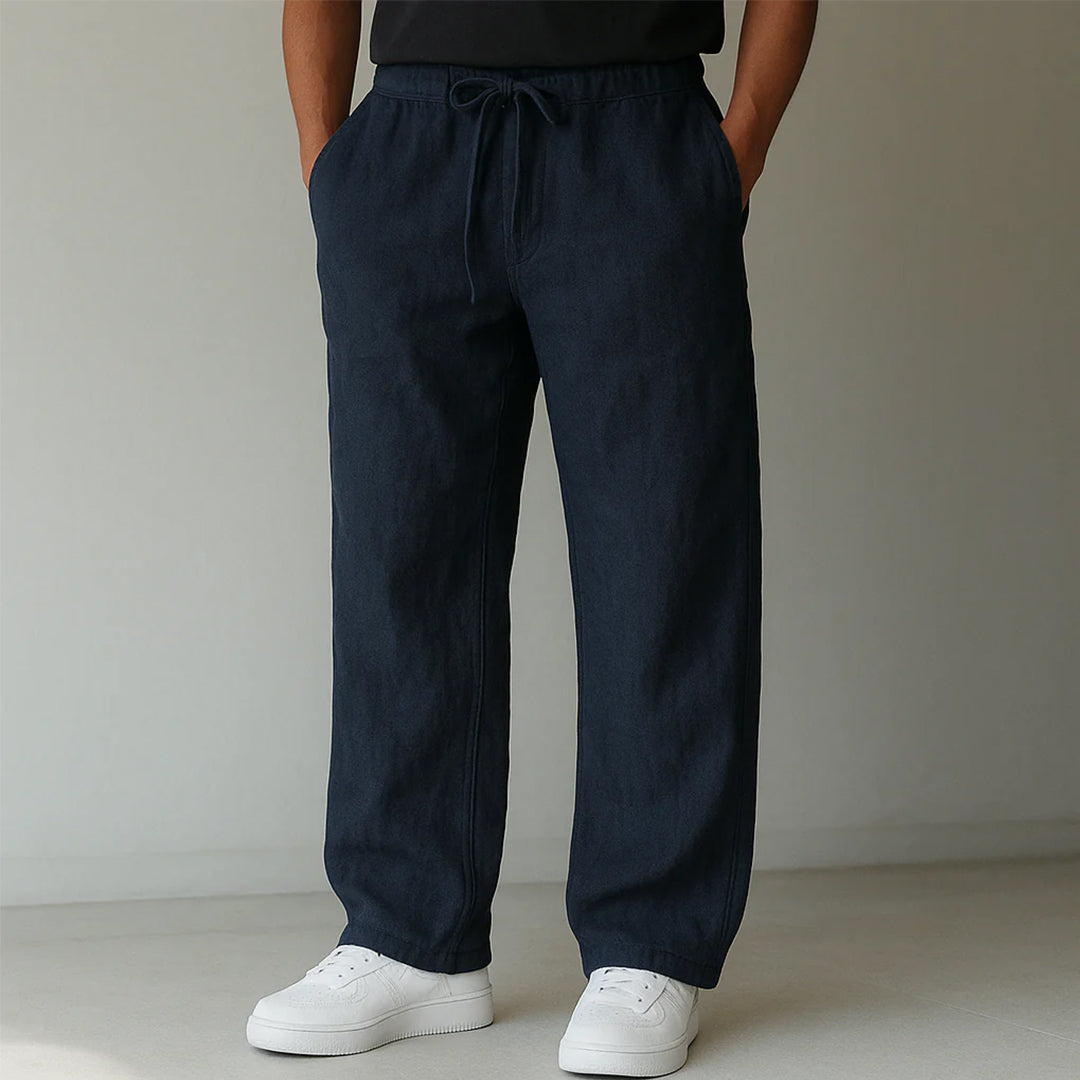 Men's Comfortable Loose Fit Drawstring Trousers - Olytrend