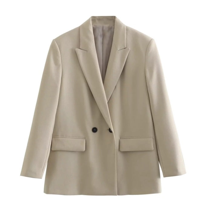 Classic Fit Women's Blazer with Notched Lapel