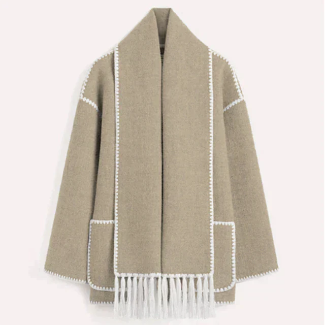 Casual Open Front Fringe Jacket