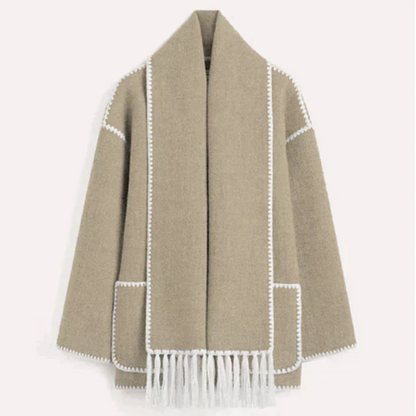 Casual Open Front Fringe Jacket