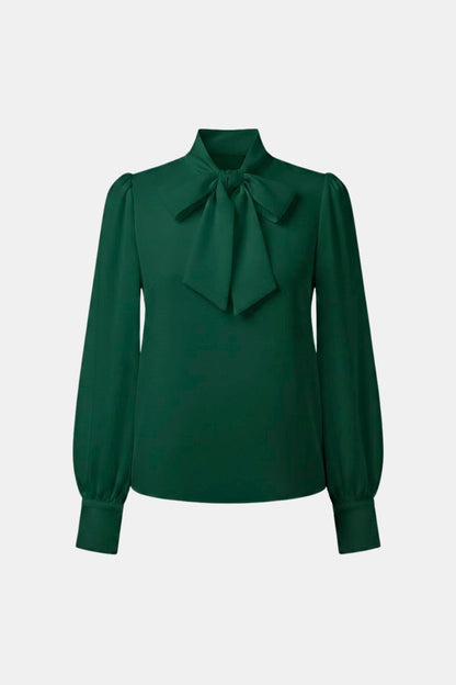 Chic Women's Tie Neck Long Sleeve Shirt - Olytrend