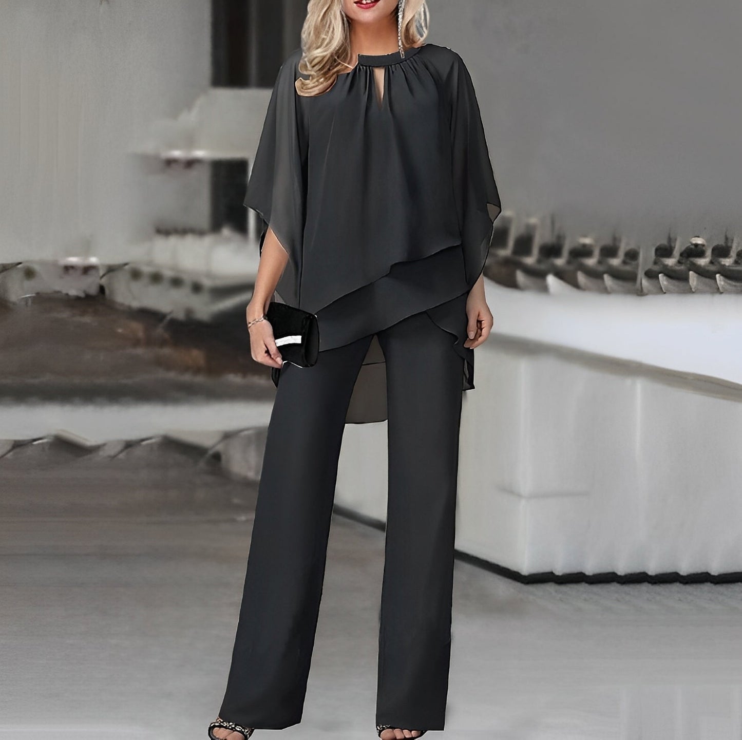 Image of Kim | Women's Wide Leg Two-Piece Set