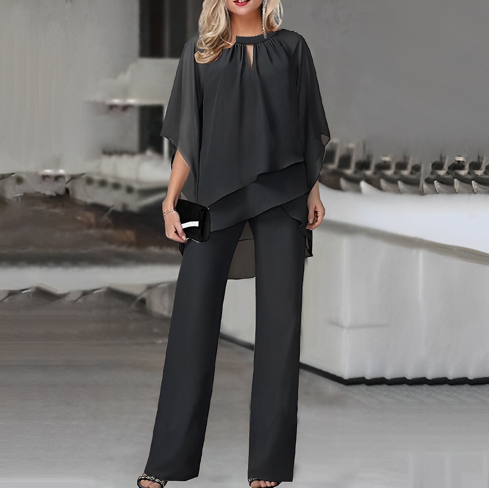Image of Kim | Women's Wide Leg Two-Piece Set