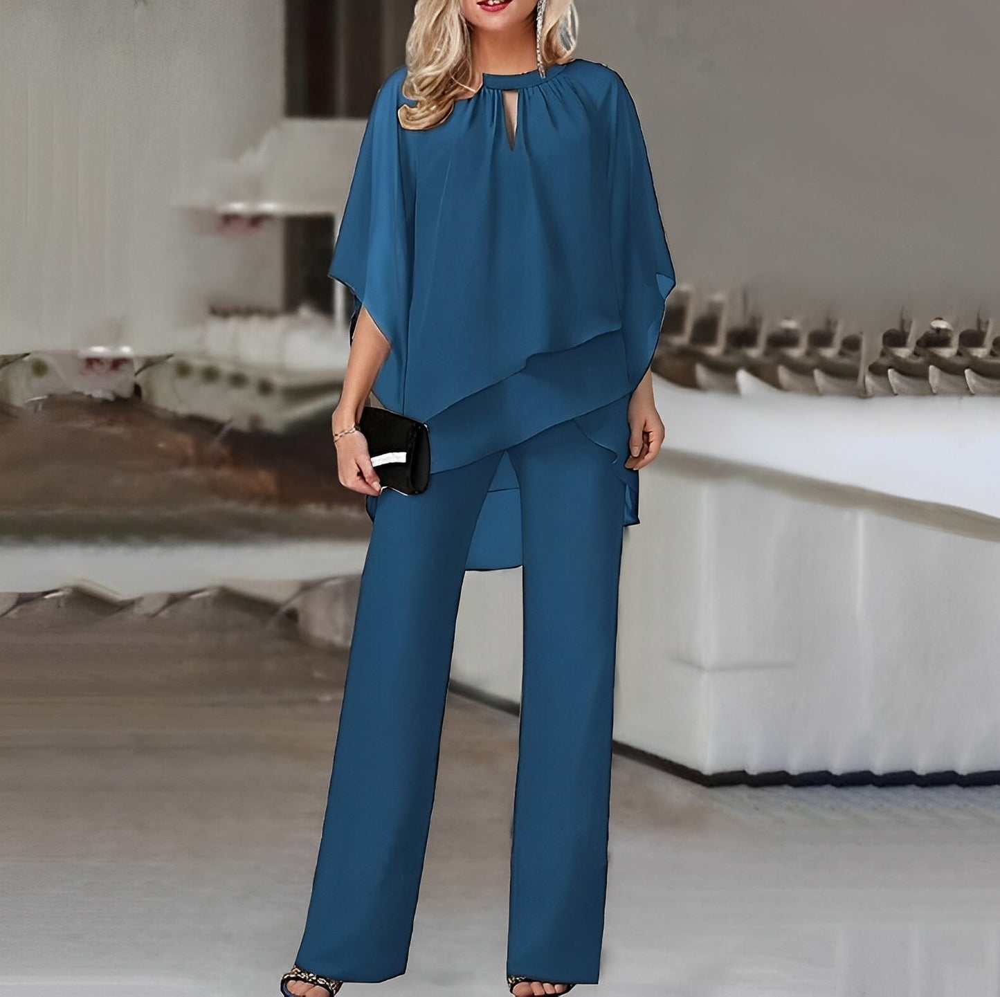 Image of Kim | Women's Wide Leg Two-Piece Set