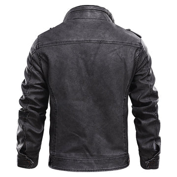 Classic Mens Brown Leather Motorcycle Jacket