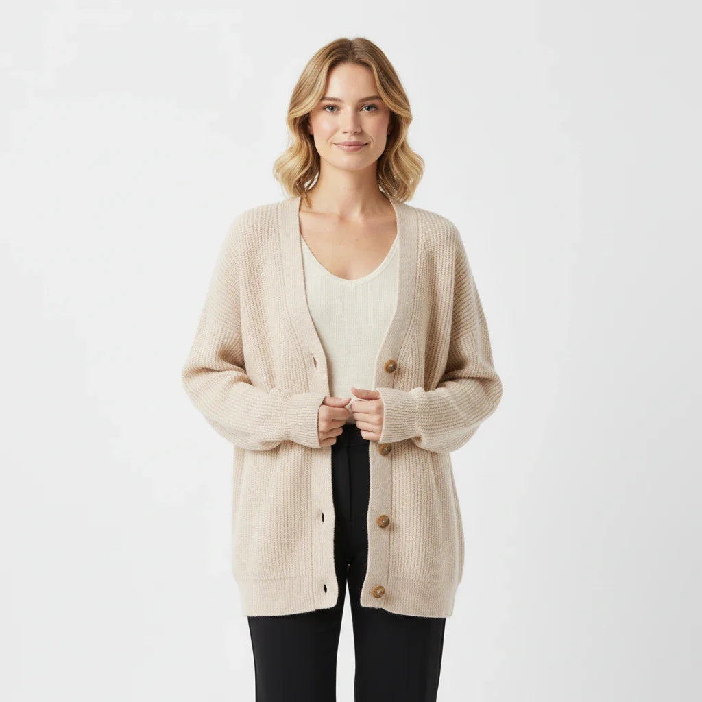 Cozy Large Knitted Women's Cardigan Sweater