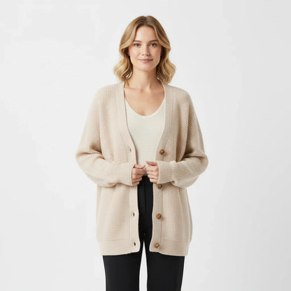 Cozy Large Knitted Women's Cardigan Sweater