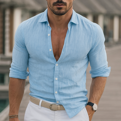 Classic Casual Linen Shirt for Men - Nocini