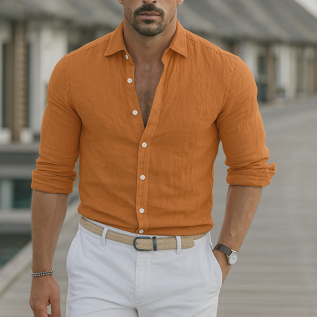 Classic Casual Linen Shirt for Men