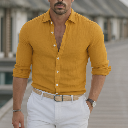 Classic Casual Linen Shirt for Men