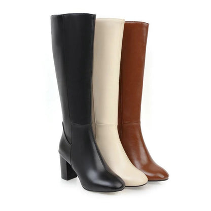 Knee-high Women's Boots with Heel - Sienna-Black-3.0-Nora Luxe