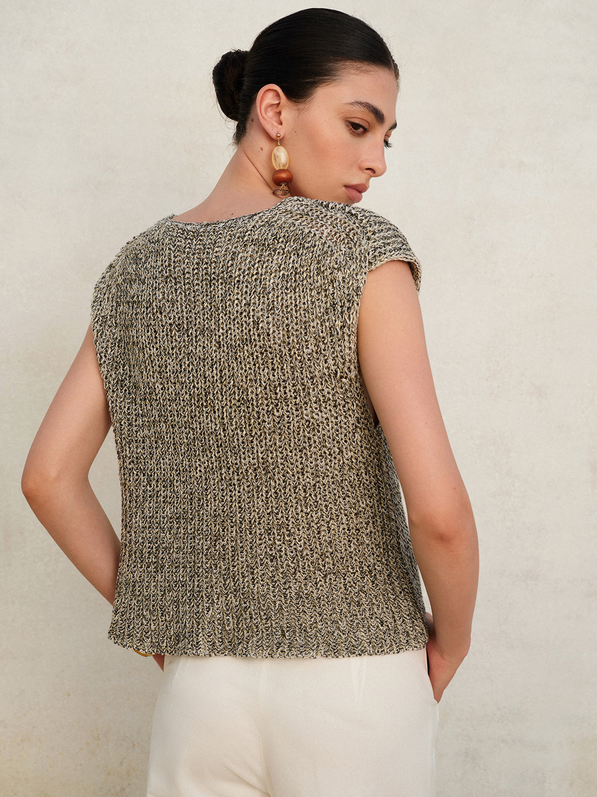 Cozy Button Front Sweater Vest